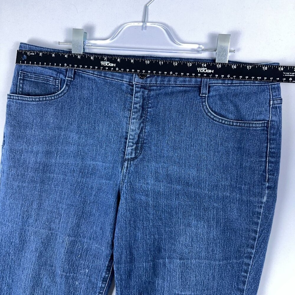 Jones New York City Cuffed Capri Jeans Womens 18W Secret Slimming Features Blue - Picture 8 of 12